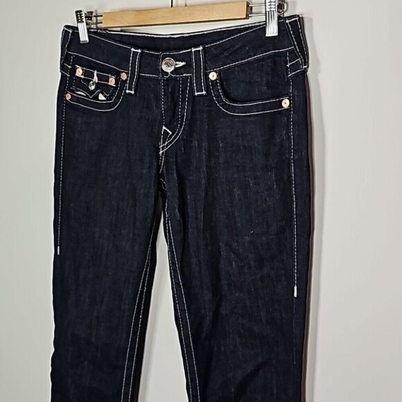 TRUE Religion 27x31 dark wash straight leg jeans - Picture 2 of 8